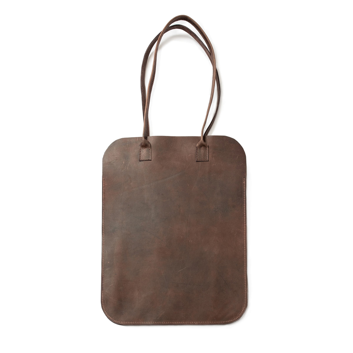 ***Burgundy Distressed Leather Oval Tote Burgundy