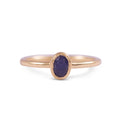 ***Gold Plated Ring with Blue Sapphire