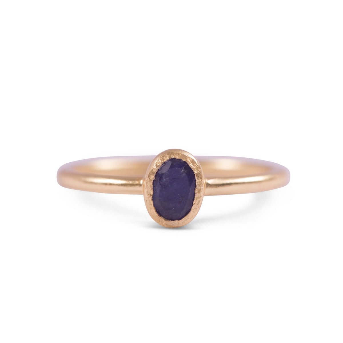 ***Gold Plated Ring with Blue Sapphire