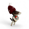 Mole with Mushroom Cap Hat Ornament - Winter Woodland Animals Collection 2