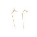 Gold plated Long Stick Earrings