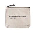 Happy Girls Canvas Zip Bag