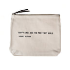 Happy Girls Canvas Zip Bag