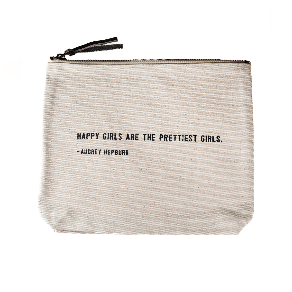Happy Girls Canvas Zip Bag