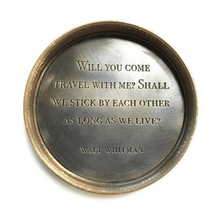 Will You Come Travel With Me Compass with Leather Pouch