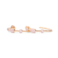 ***Rose Quartz Hoops - Gold Plated Brass