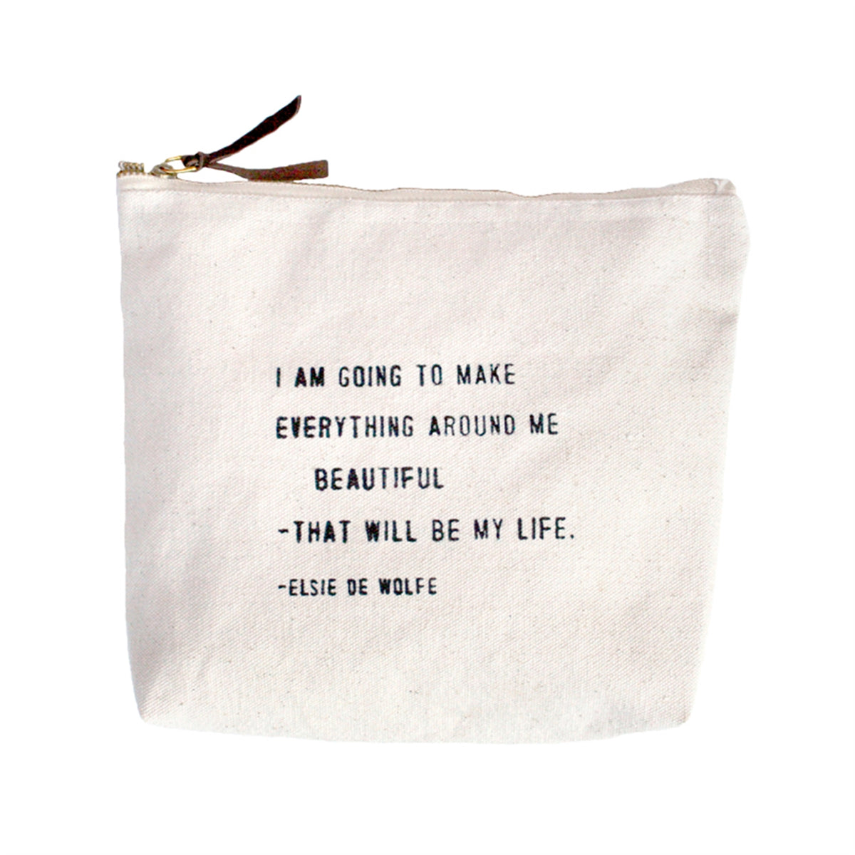 Canvas Zip Bag - Cream