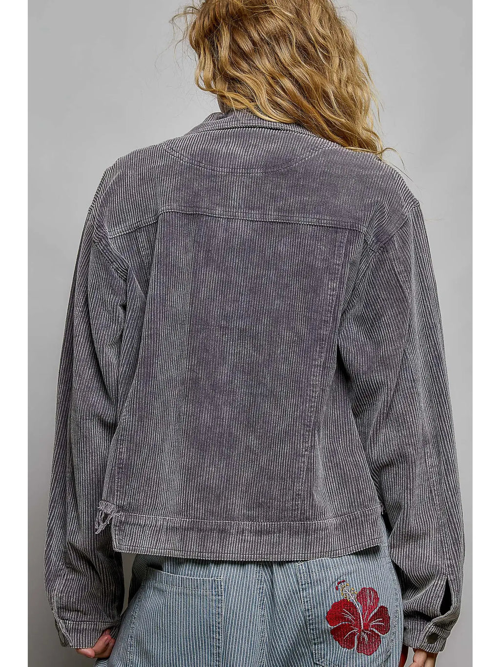 Pocket Front Corduroy Trucker Jacket