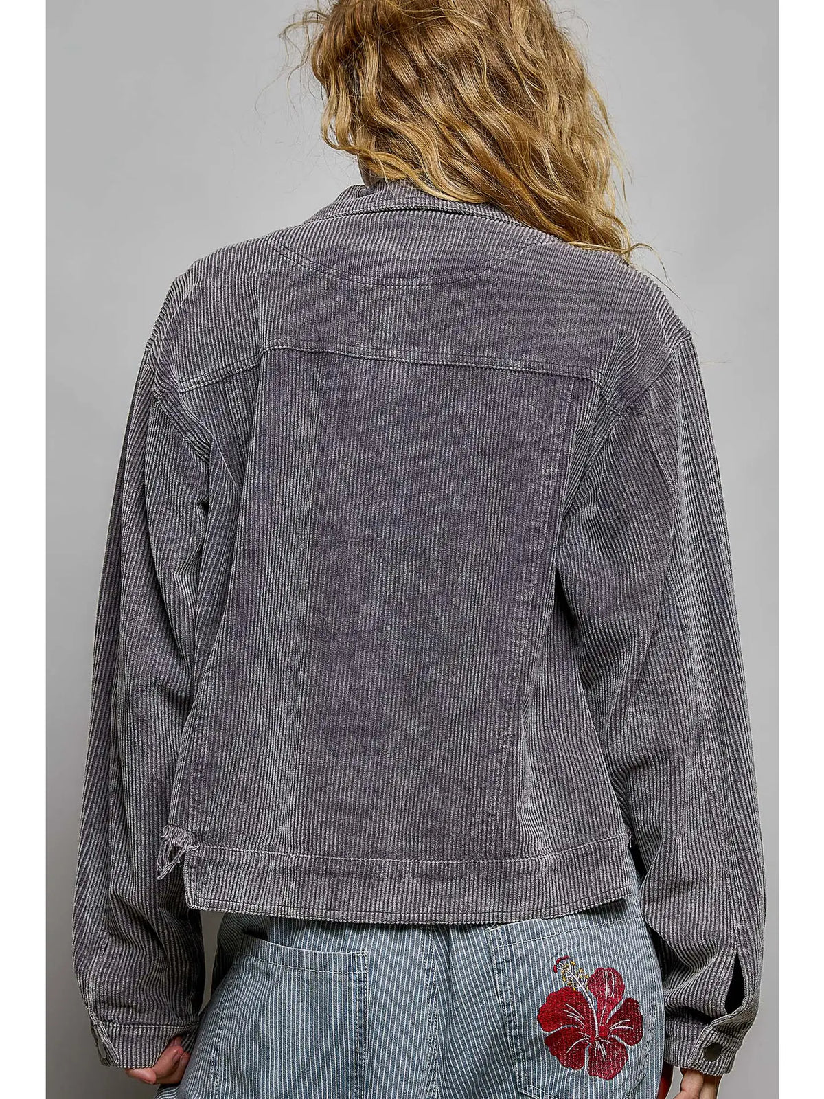 Pocket Front Corduroy Trucker Jacket