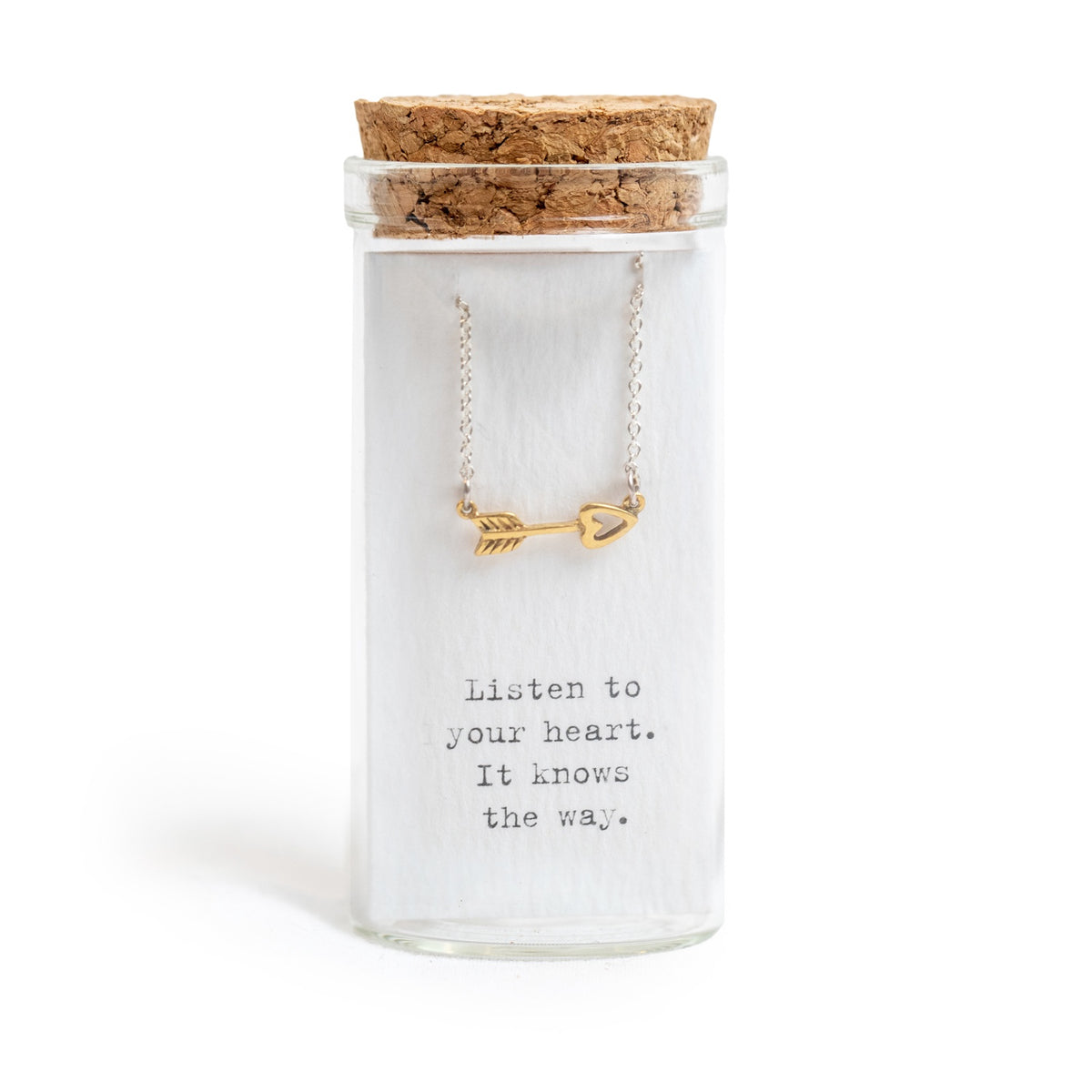 Message in a Bottle Necklace Collection - Gold Arrow