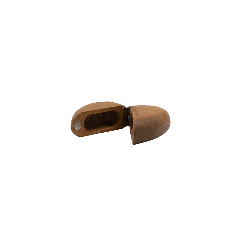 Wooden Heart Shape Magnetic Ring Box - 3in
