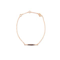 ***Gold Plated Bracelet with Row of Black Zircon Stones