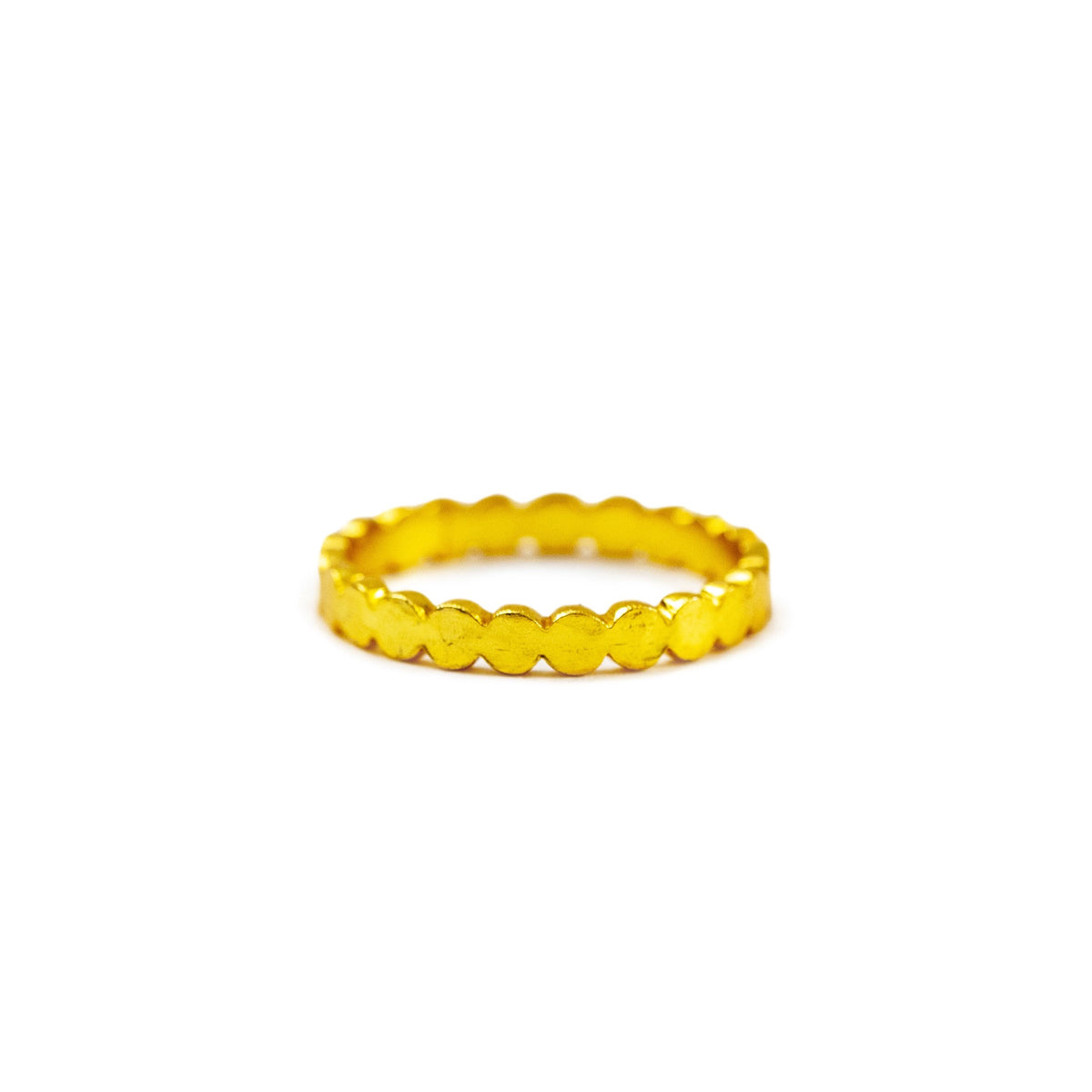 ***Gold Plated Scalloped Ring - Size
