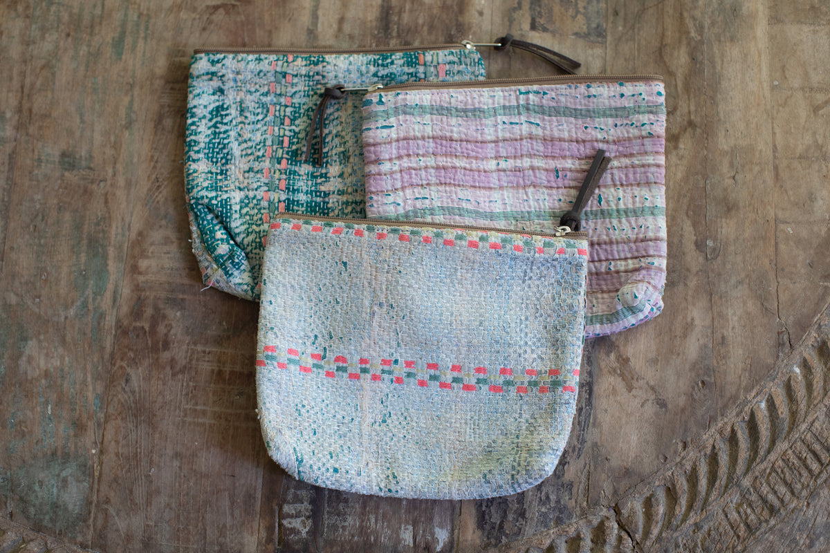 Kantha Zip Bag