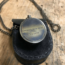 ***Courage Dear Heart Compass with Leather Pouch