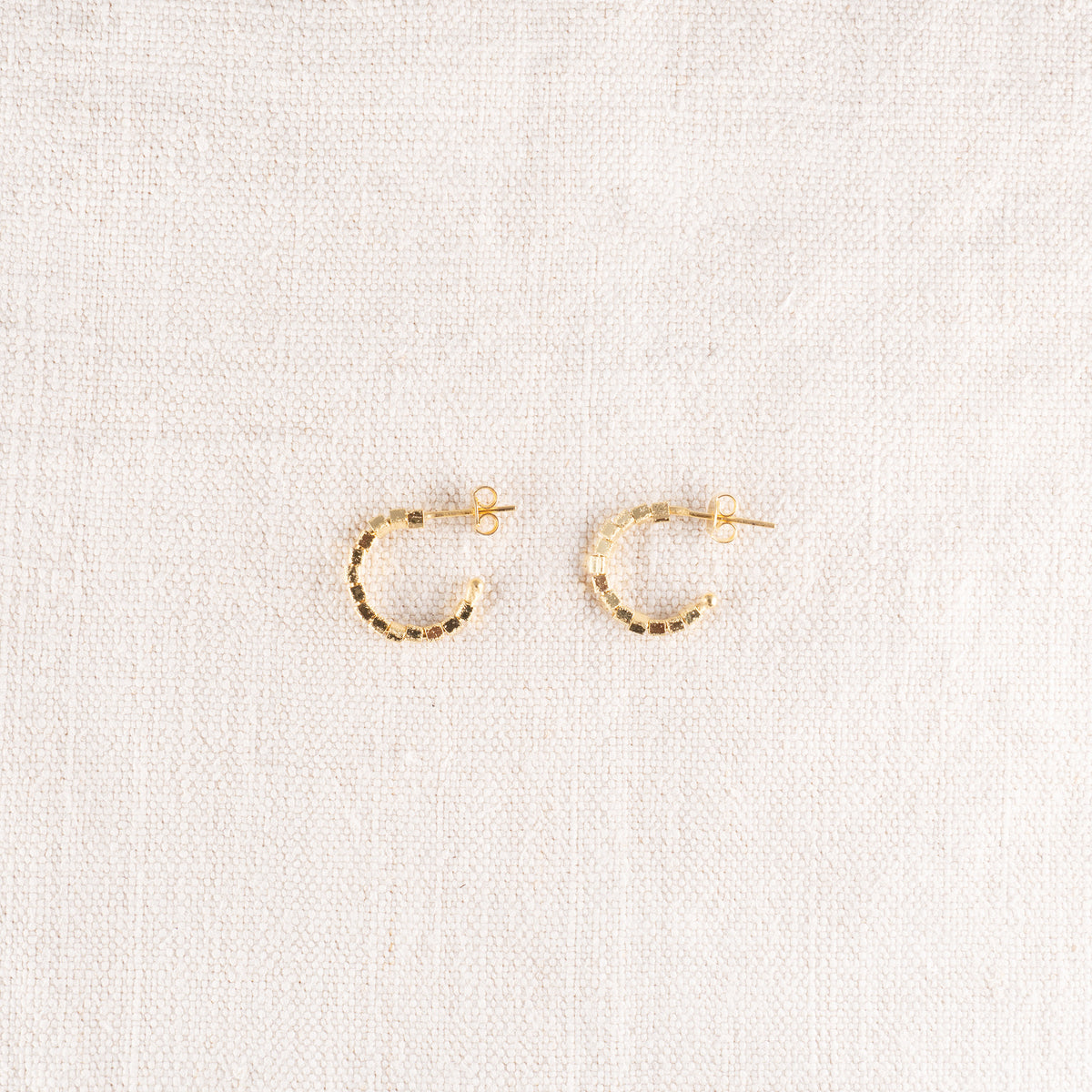 Small Beaded Hoops