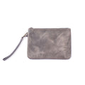 ***Ash Distressed Leather Wristlet Grey