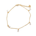 ***Multi Tapered Baguette Anklet - 8.5"