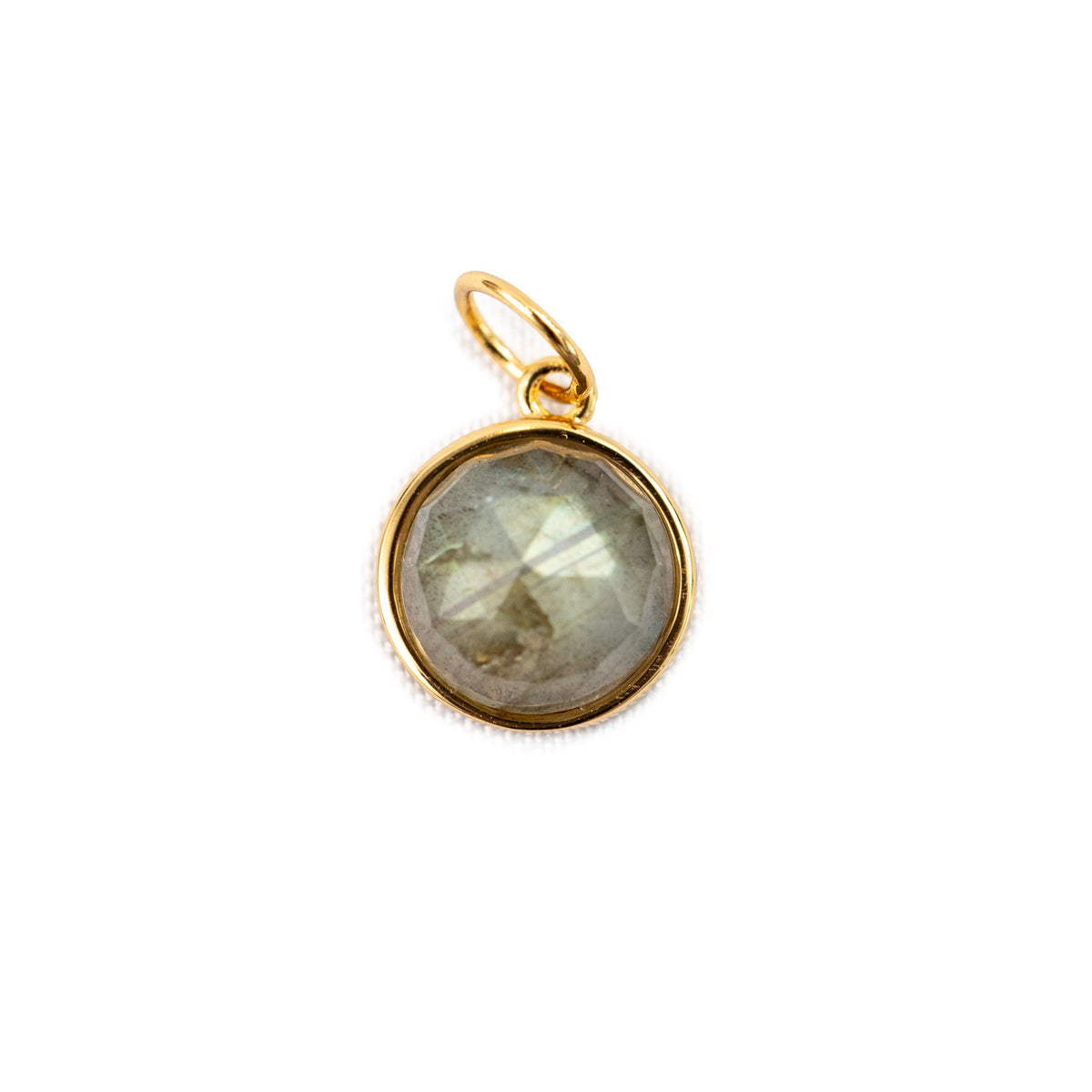 ***Round Labradorite Charm