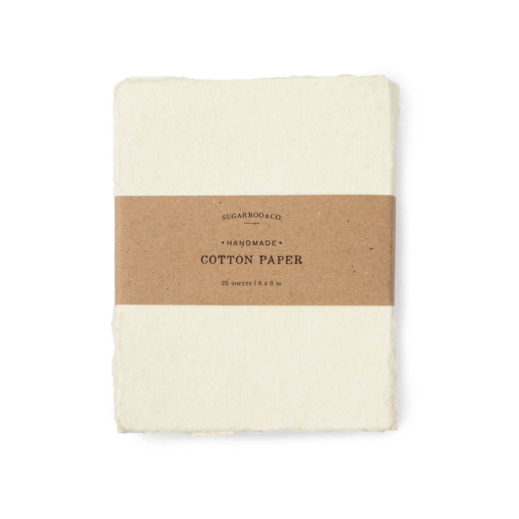 6x8 Handmade Cotton Paper Bundle - Cream