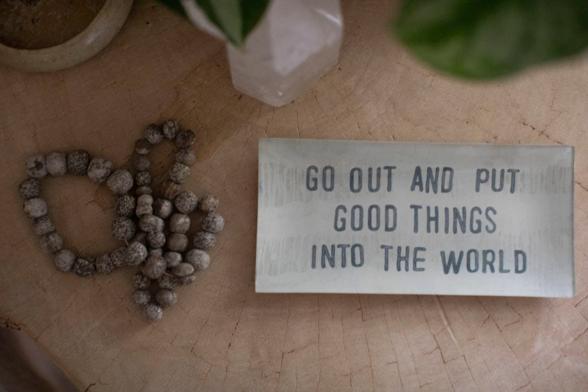 Good Things Rectangular Decoupage Plate 8.5x4