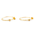 ***Ethiopian Opal Hammered Hoops - Gold Plated Brass