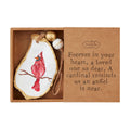 Hand-Painted Oyster Shell Ornament with Jute Hanger