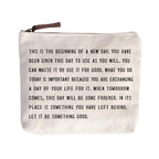 Canvas Zip Bag - Cream