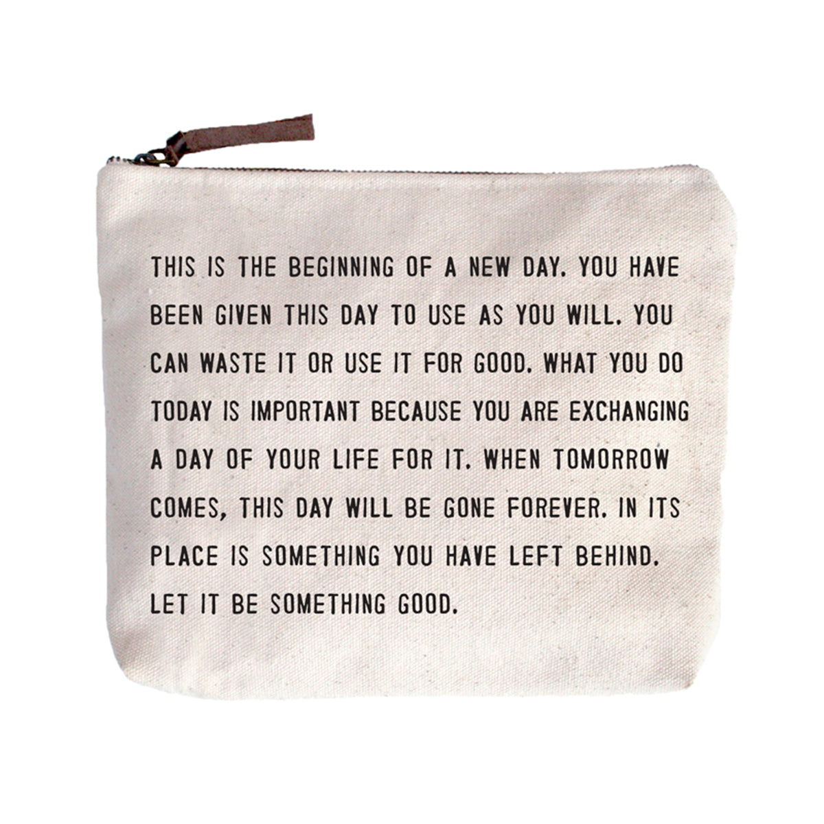 Canvas Zip Bag - Cream