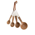 Mango Wood and Enamel Measuring Spoons S/4