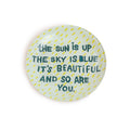 The Sun Is Up Round Decoupage Plate - 6in