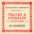 Thanks & Congrats Notecards - Set of 20