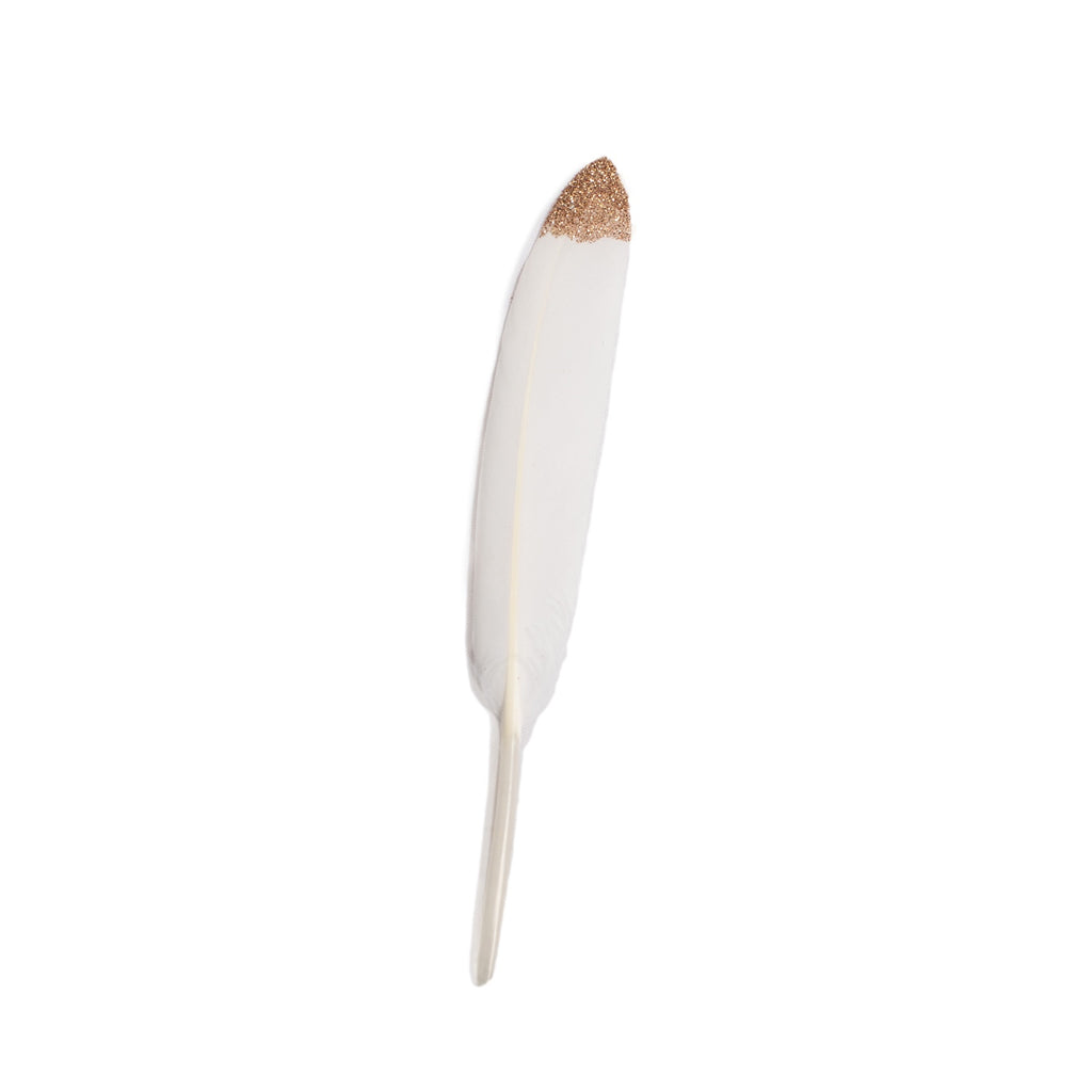 Glittered Dipped Goose Feather