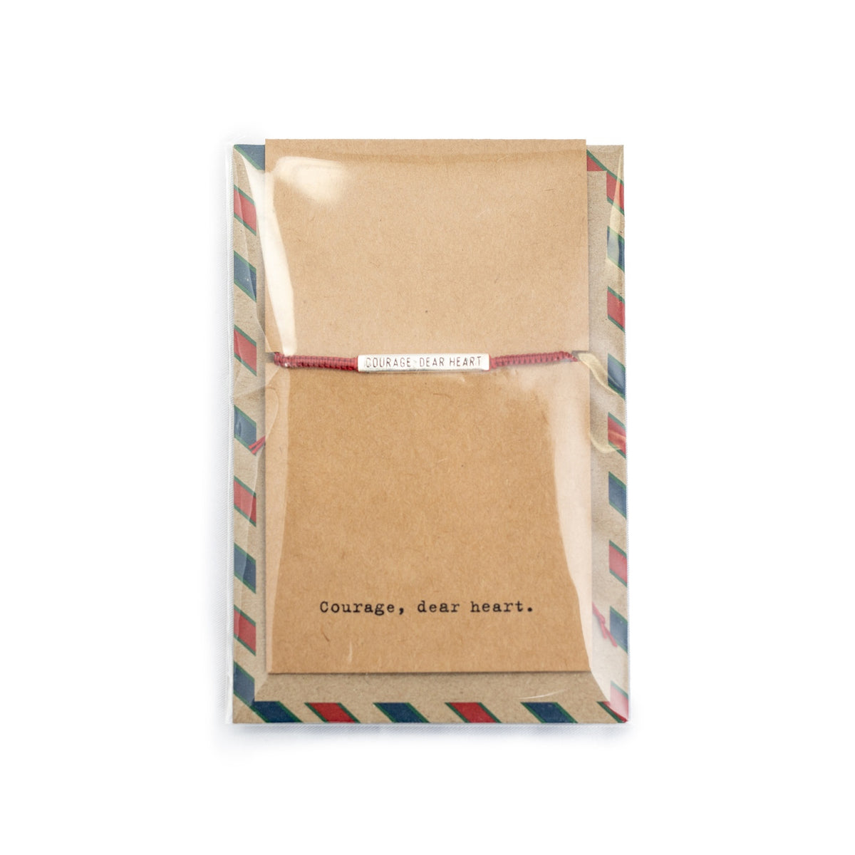 ***Courage, Dear Heart Air Mail Bracelet Maroon