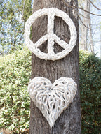 Peace Sign Whitewash Driftwood