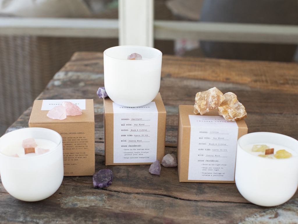 ***Citrine Crystal Candle - 11oz