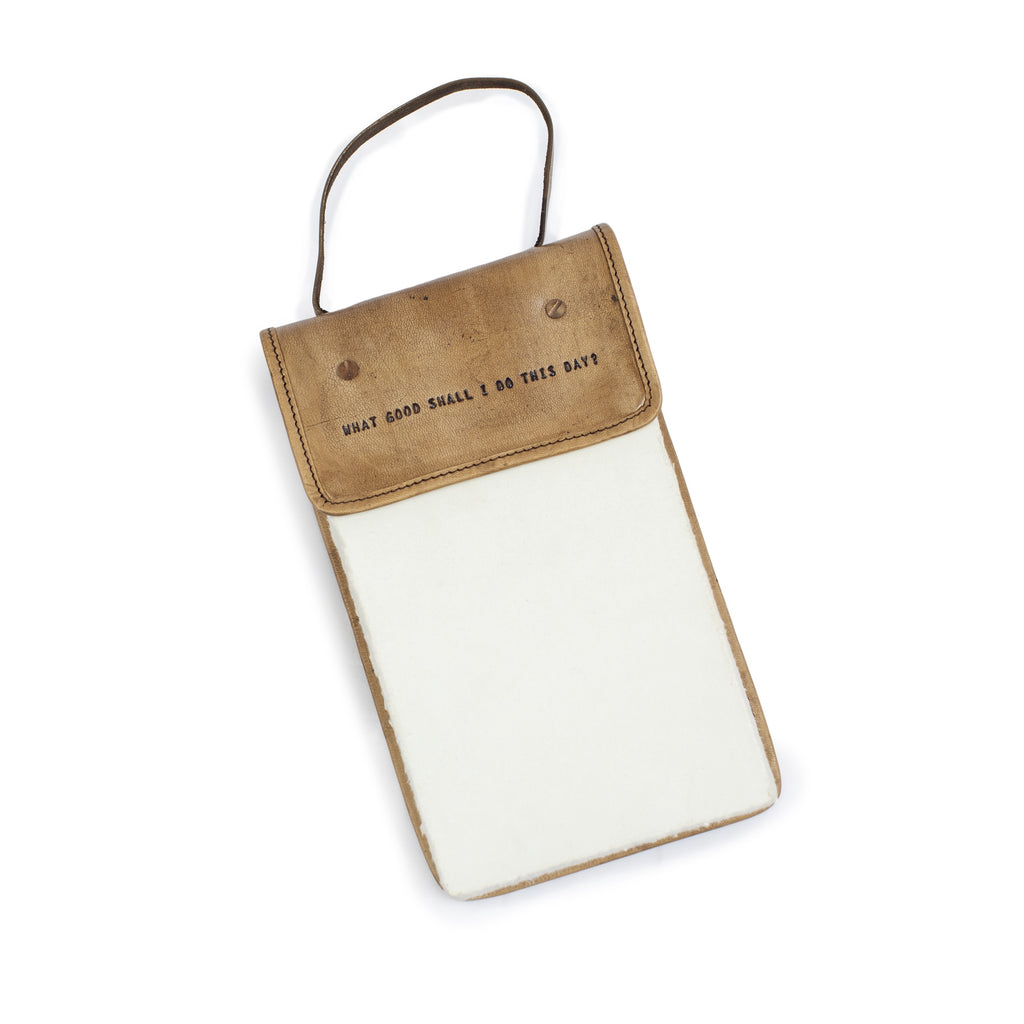 ***What Good Shall I Do Hanging Leather Journal