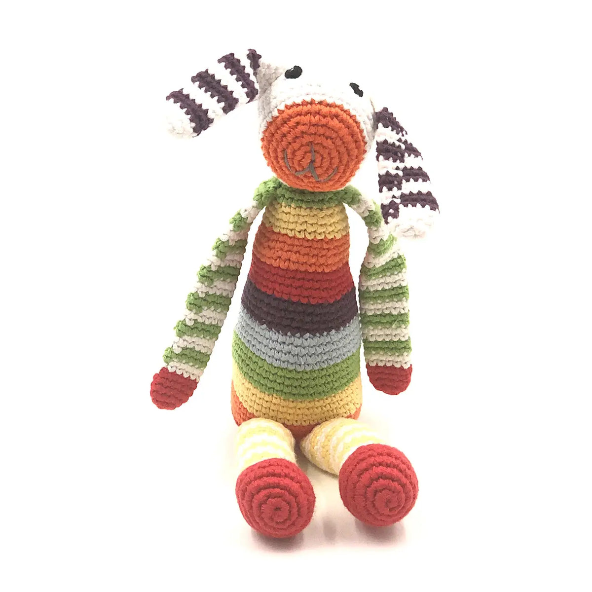 Velvety Plush Organic Rainbow Bunny