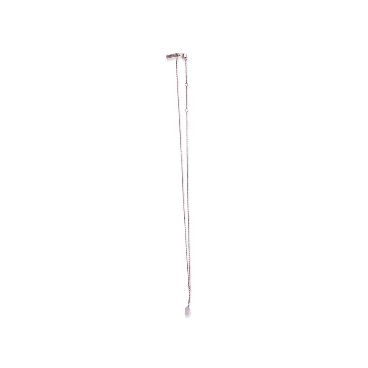 ***March Raw Birthstone Necklace in Sterling Silver (Aquamarine) Aquamarine 18" + 2" extender