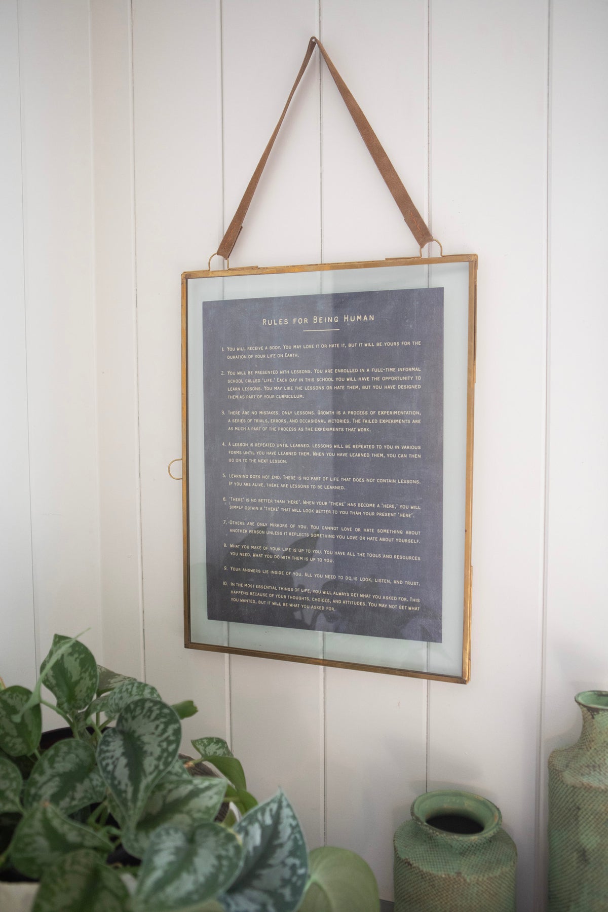 Rules For Being Human Art Poster