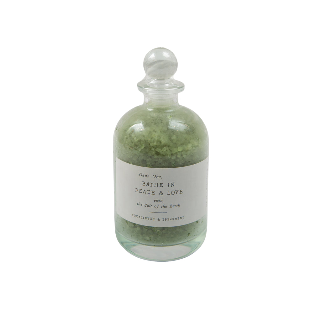 Eucalyptus & Spearmint - Peace & Love Bath Salt Apothecary Jar