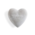 To The Moon Heart Shaped Stone