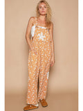 Contrast Patch Woven Overall, Mustard Floral