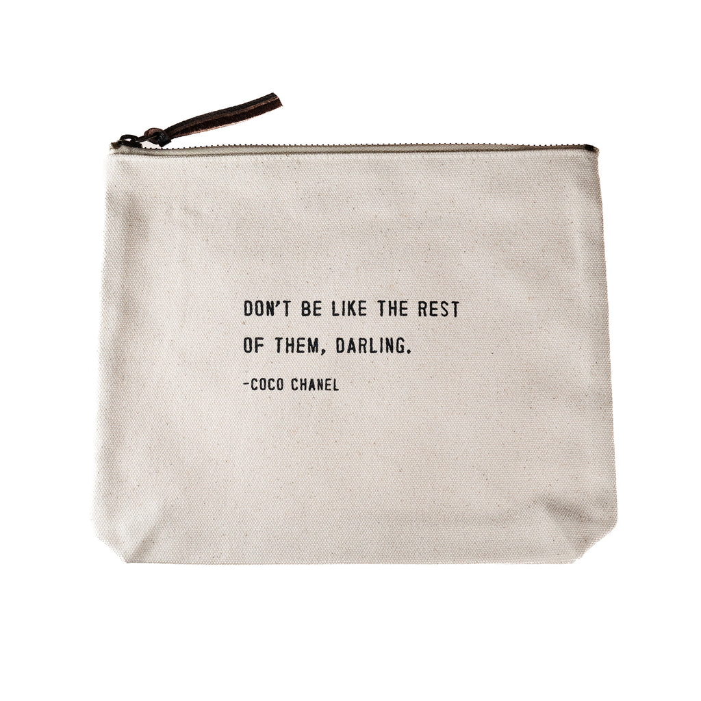 Don't Be Like The Rest Of Them Canvas Zip Bag