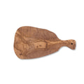 Rustic Oval Olive Wood Cutting Board with Handle