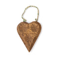 Kantha Hanging Carved Wooden Heart
