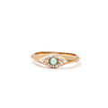 ***Gold Plated Evil Eye Ring with Opal - Size