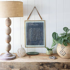 Prayer Of Peace Art Poster In Charcoal - 12x16