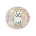 ***Frenchie Round Decoupage Plate - 6in