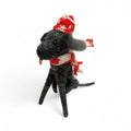 ***Black Lab With Red & White Knit Hat & Scarf Ornament - Mutley Crew Collection Second Edition